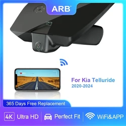 Easy to Install 4K ARB Dash Cam for Kia Telluride LX S EX SX 2020 2021 2022 2023 2024, Car DVR by Phone APP WIFI Left-hand Drive