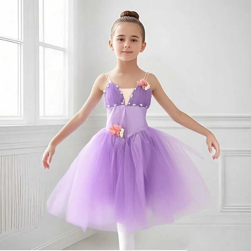 

Ballet Leotards for Girls Dance Leotard Toddler Snowflake Shiny Skirts Ballerina Children Cosplay Dress Stage Shows Costume