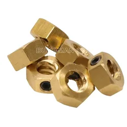 4Pcs/10Pcs Brass Lead Screw Tension Nut Tensioning Nut OD 13mm Hex Nut Thread Tr8*8 for TR8x8 ACME Lead Screw 3D printer parts