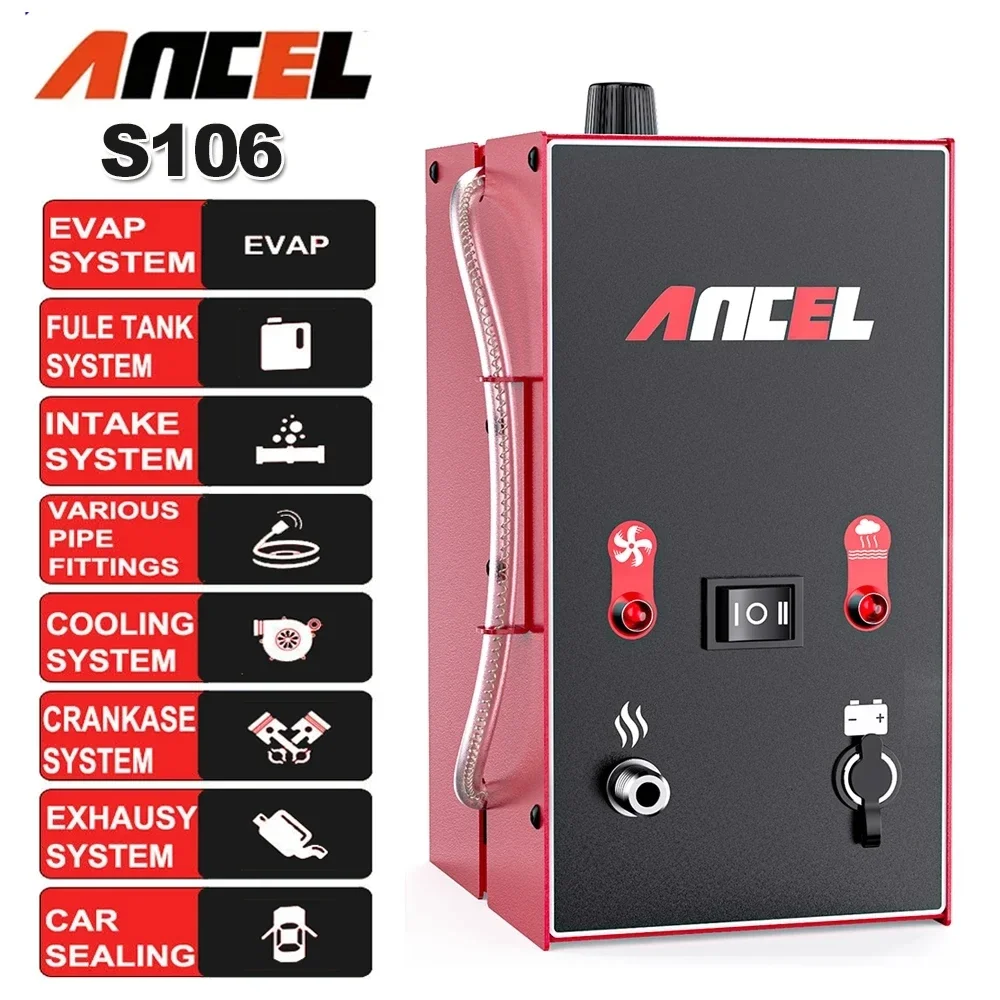 

ANCEL S160 Car Smoke Leak Detector Machine Built-in Air Pump EVAP Vacuum Fuel Pipe Leakage Diagnostic Detector Smoke Tester Tool