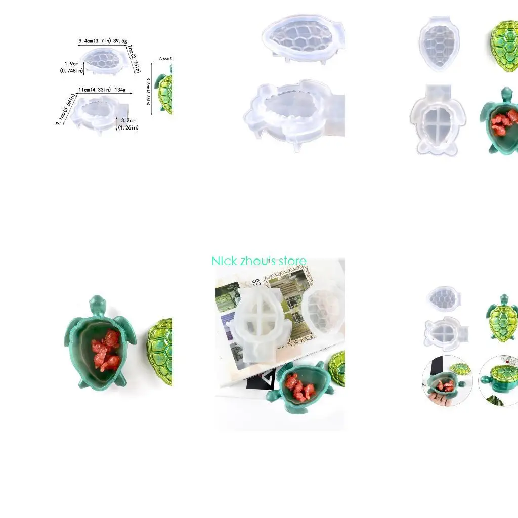 

E15E Силиконовые бутылки из смолы с крышкой в ​​форме черепахи Контейнер для литья эпоксидной смолы