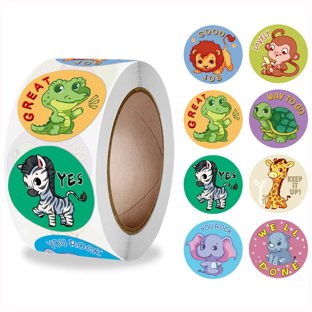 Animals Cartoon Stickers for Toys Sticker Various Cute Designs Pattern School Teacher Reward Sticker