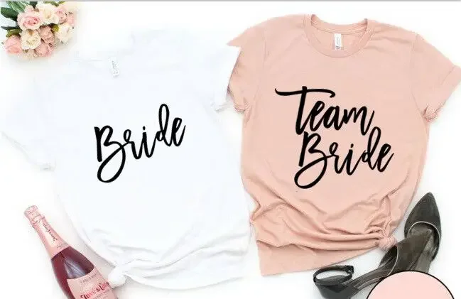 

Team Bride Bachelorette Party Women Shirt Aesthetic Plus Size Shirts Cotton O Neck Short Sleeve Top Tees Fashion Graphic Tshirt