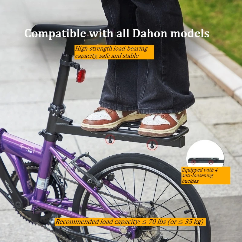 

High Carbon Steel Folding Bike Rear Rack Quick Release Luggage Cargo Carrier for Bicycle