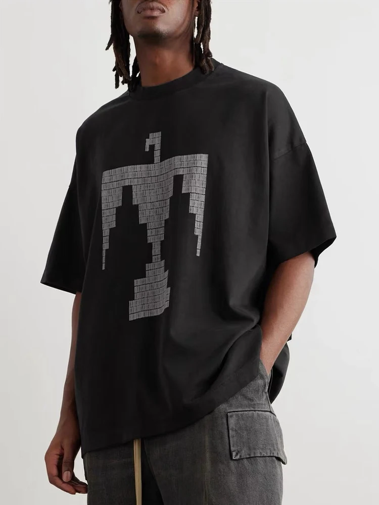 

Мужская хлопковая футболка свободного кроя Essentials FOG с коротким рукавом: дышащая, удобная, повседневная, летняя, модная, в стиле стритвир