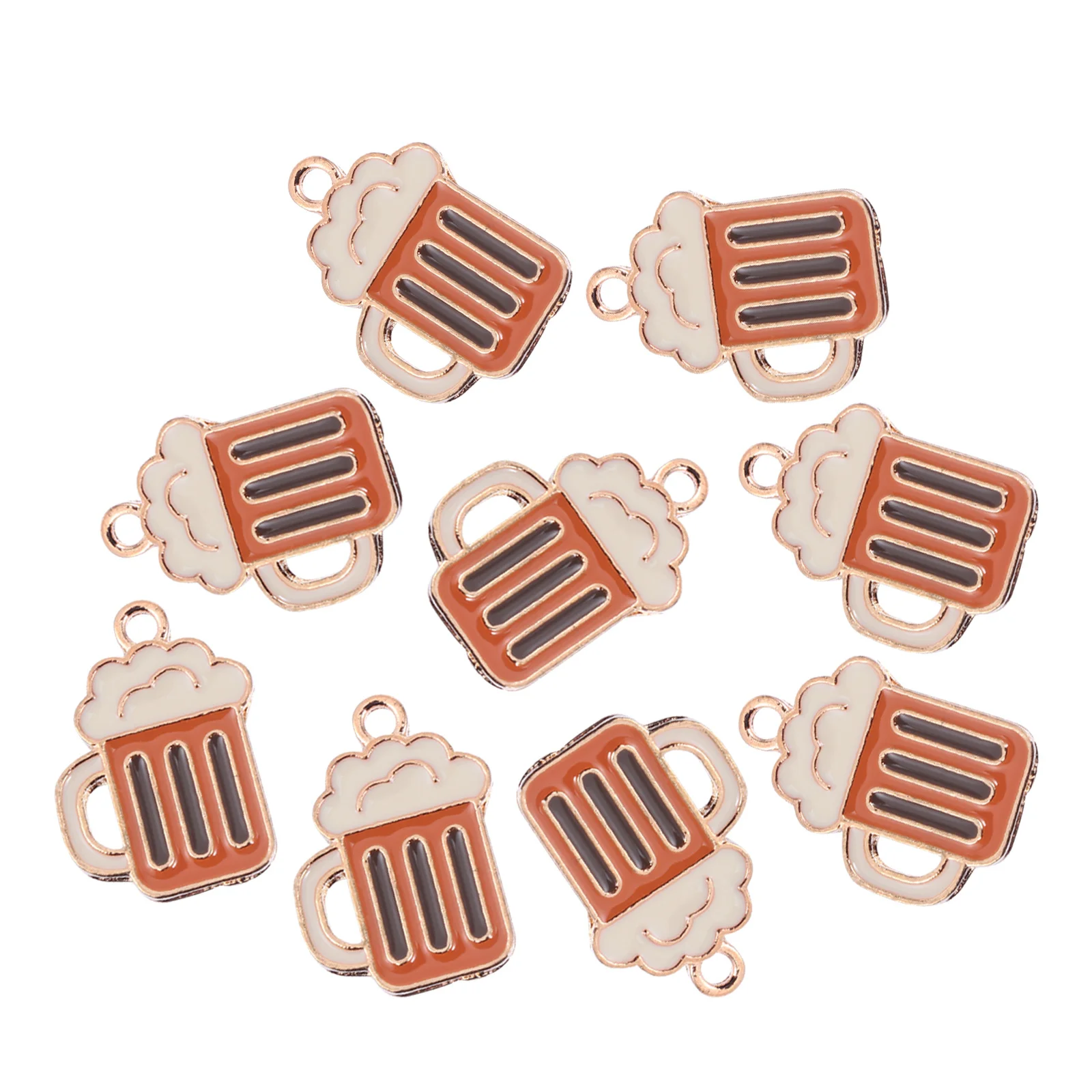 NOLITOY 20 قطعة البيرة الزجاج قلادة مجموعة خمر المينا سحر سبيكة استرخى أقراط الكورية نمط قلادة كوب حلية حقيبة #6