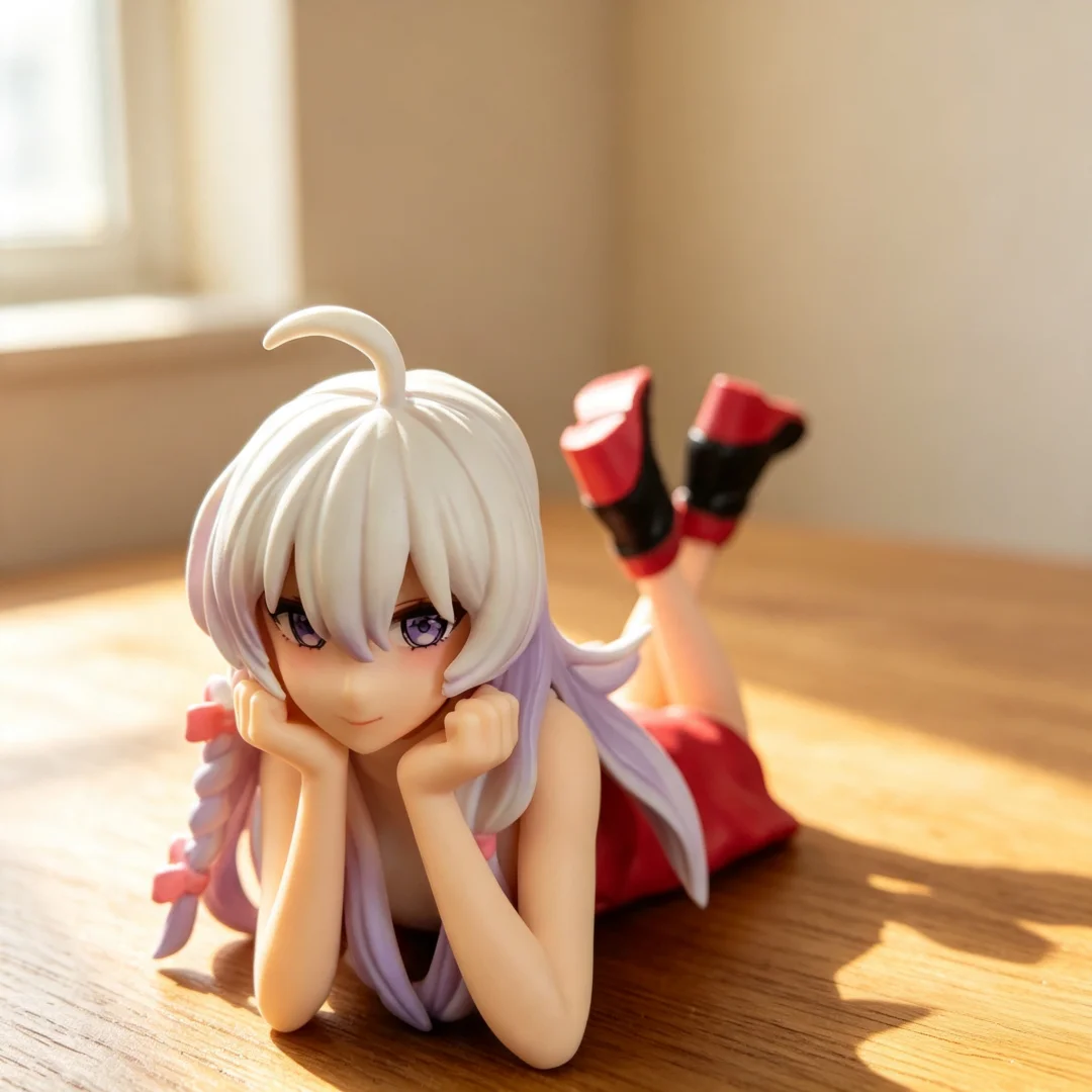 Anime Elaina Figure Wandering Witch The Journey Of Elaina Sexy Maid Figure Pvc Model Desktop Lying Pose Collect Ornament Gift