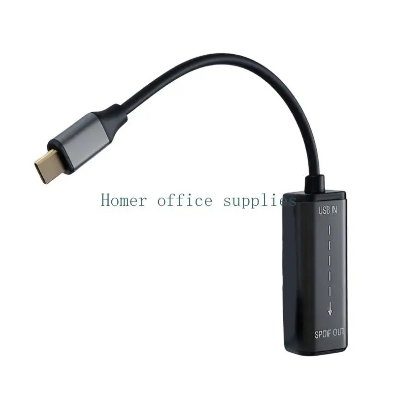 K43B 20cm USB or Type C Male To Fiber Optically Female SPDIF Converter Cable Connector Line For Digital Clear Sound