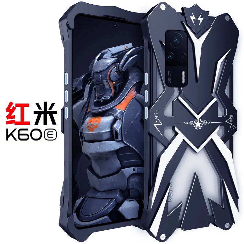 Metal Steel Machinery Series Cases Armor Aviation Bag For Xiaomi Redmi K40 K50 K60 Ultra Gaming Pro 5G Aluminum CASE Cover