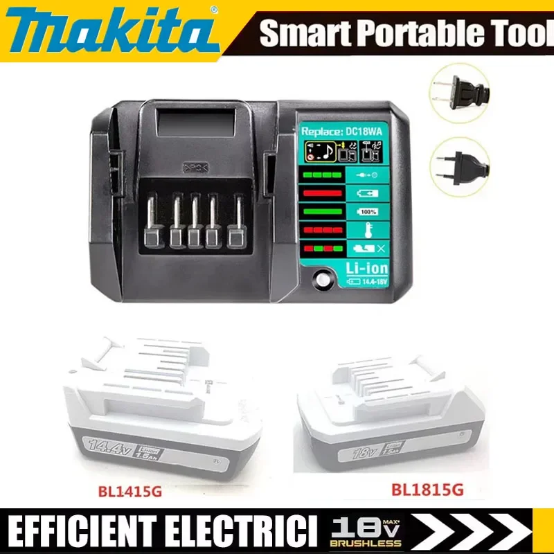 

Зарядное устройство Makita DC18WA BL1815G BL1413G для литий-ионных аккумуляторов Makita 14.4V-18V серии G, для перезаряжаемых инструментов, 100V-240V