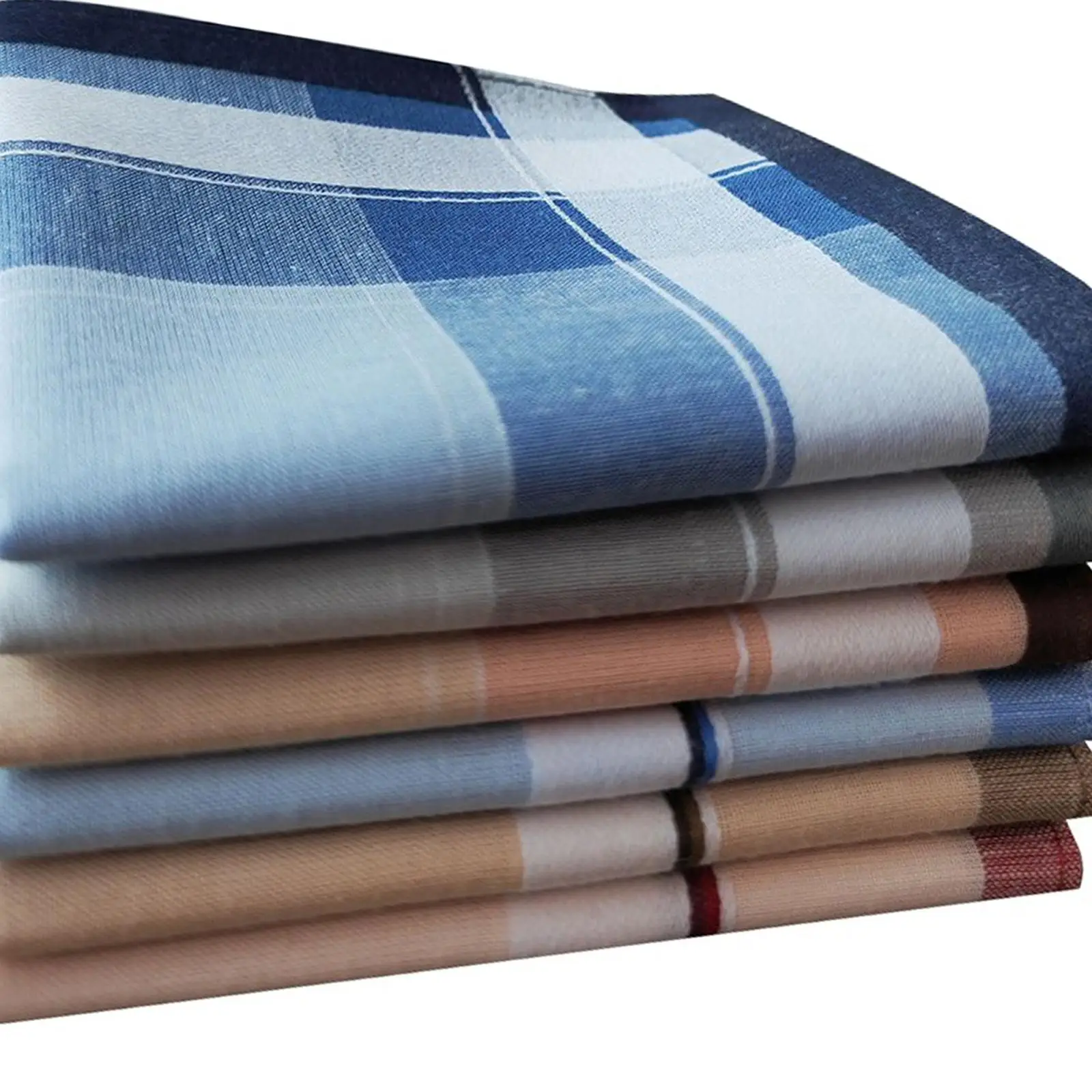 6 قطعة مناديل رجالية قطنية جيب مربعة بالمناديل 40 سنتيمتر متنوعة الألوان عصابات رجالي بالمناديل لعيد الميلاد حفلة موسيقية عادية