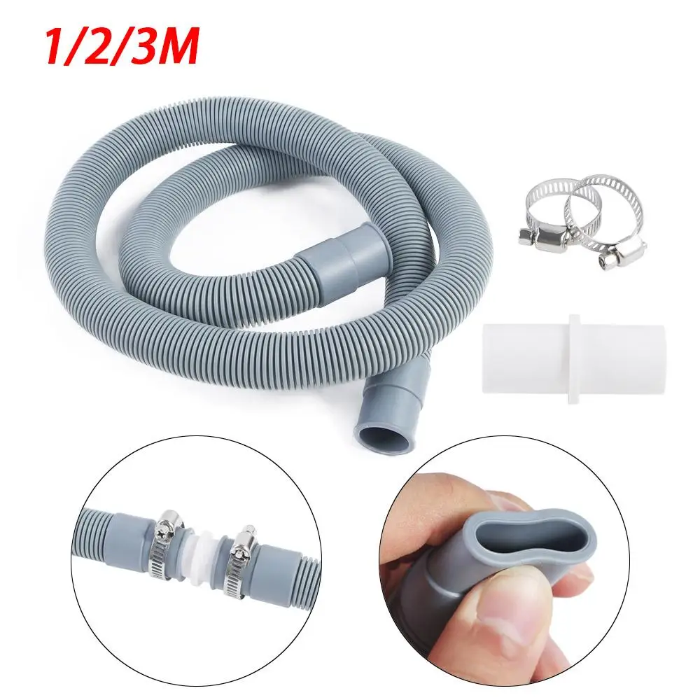 

1/2/3M Universal Dishwasher Bathroom accessory Washing Machine Drain Hose Plumbing Hoses Sink Extension Pipe