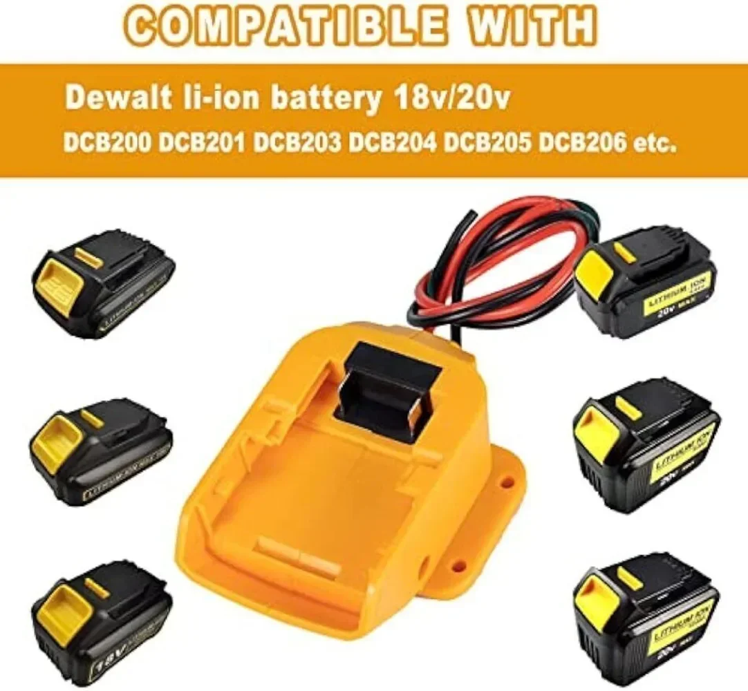Imagem -04 - Adaptador Power Wheels para Dewalt Bateria com Fusível 12awg 40a Suporte Chicote de Fios Compatível com Peg Perego Kids Ride-on Toy