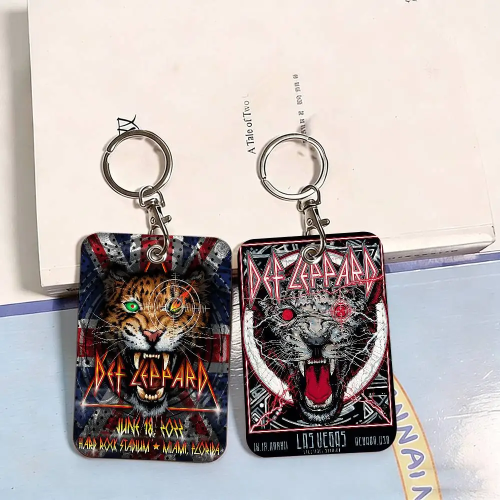 D-Def L-LeppardS Band 1pc INS Creative Cartoon Student Campus Card Holder For Meal Card, Bus Card, Work Card, Etc