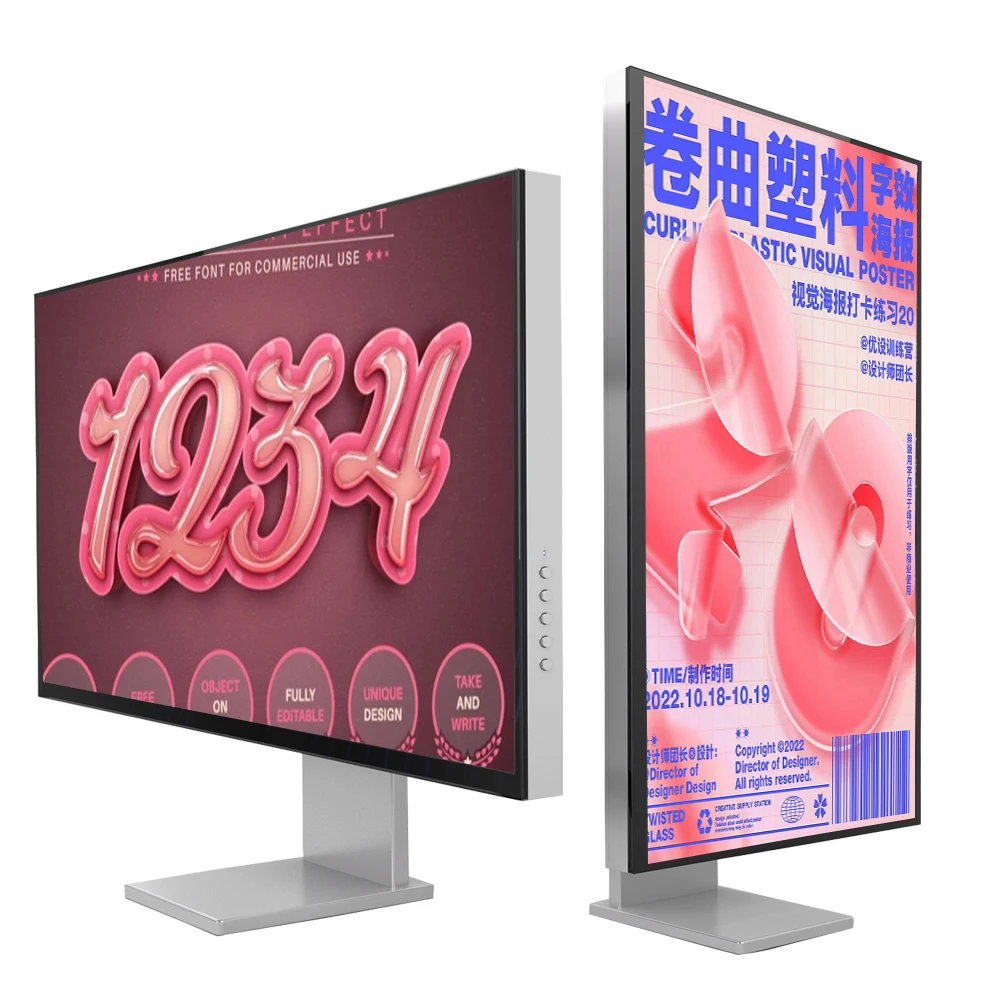 27 Inch 4K Designer Monitor with 98% DCI-P3 450nit IPS Panel 75HZ HDR600 Features Speaker DSP Aluminum Alloy Desktop SCREEN
