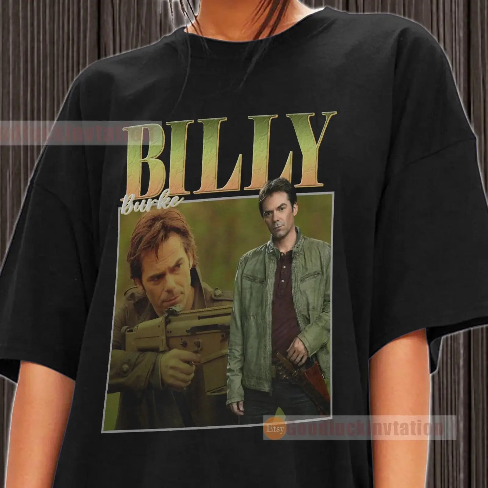 Billy Burke T Shirt Cotton Vintage 90 amp 39 s Crewneck vintage Washed Stretched Unisex homme fashion Soft graphic Slightly