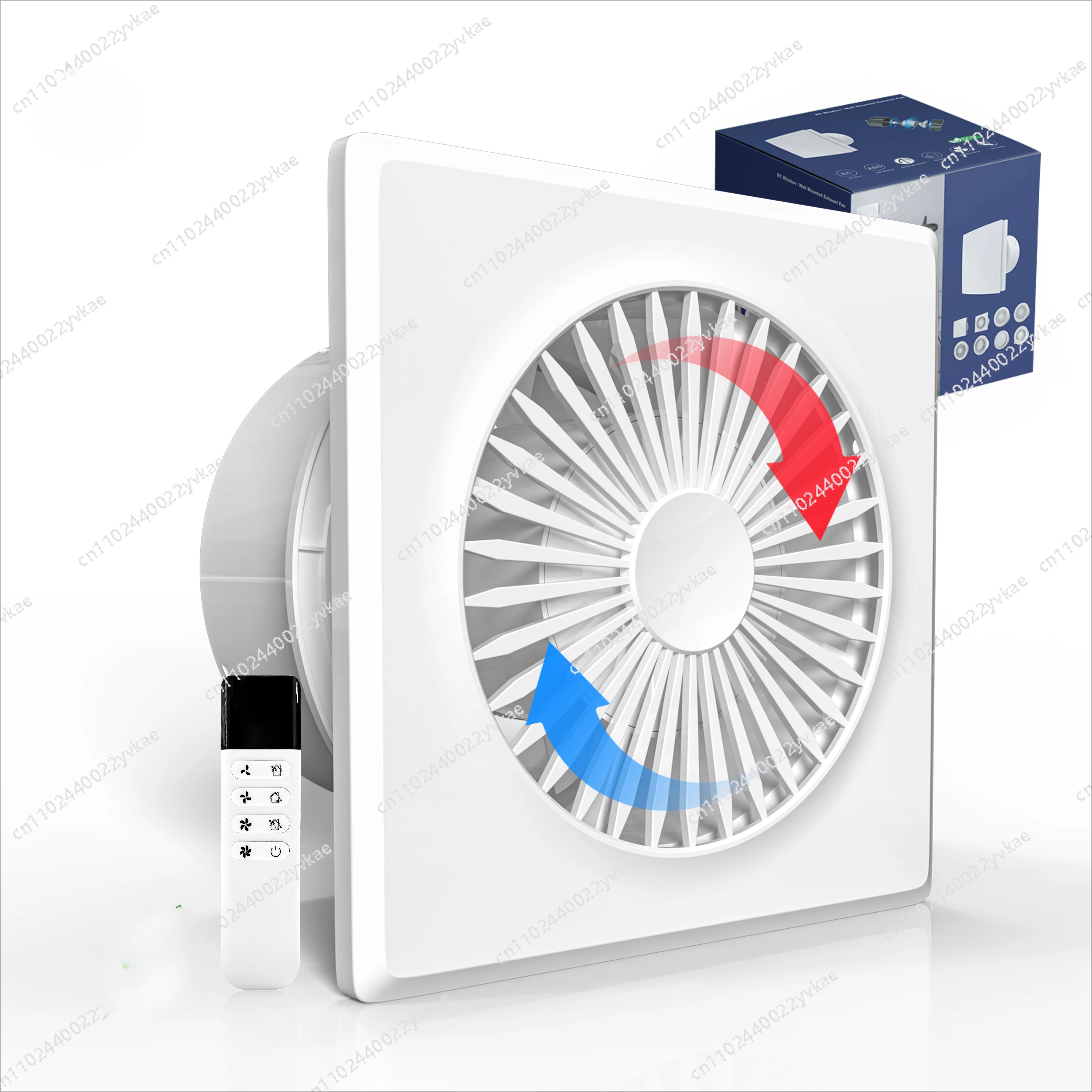 

KCvents Reversible Ventilator Fan Exhaust Fan With Remote Control For Bathroom Room Kitchen Wall Mount Home ECO Friendly 4/6in