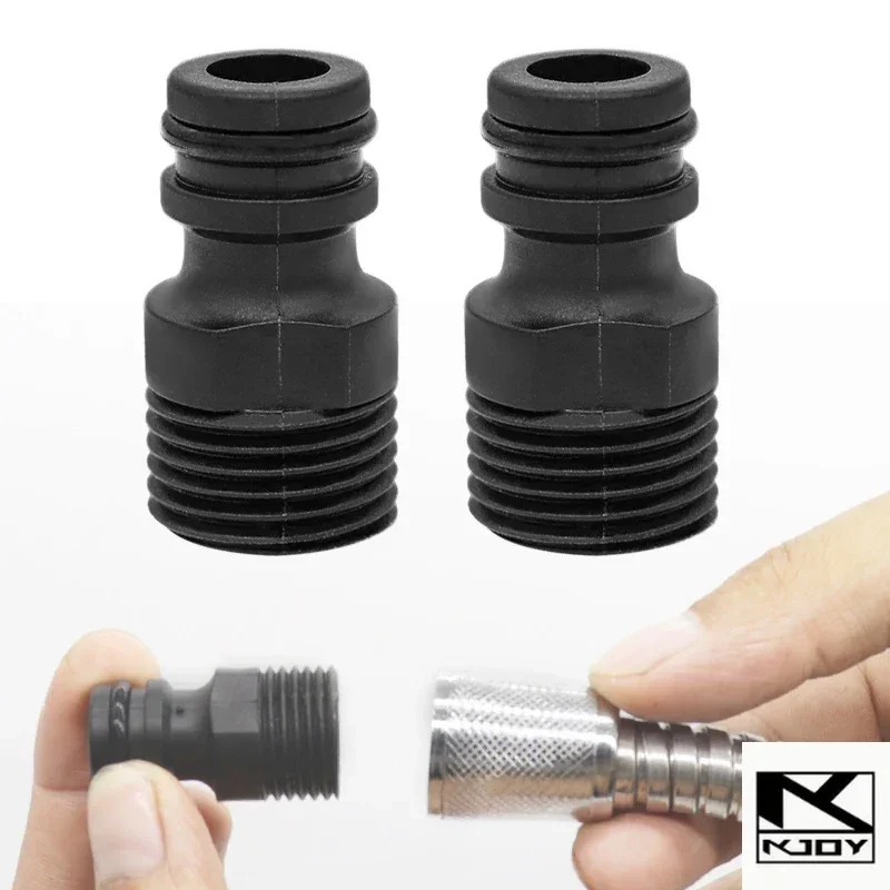 kkjoy 2Pcs 1/2 Inch Hose Thread Quick Connect Adapter used for car wash garden water pipe fitting image 3