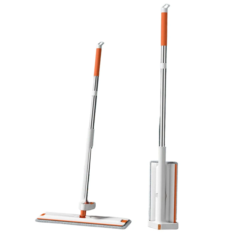 Fregona perezosa de 43cm, fregona plana manos libres para el hogar, dispositivo de fregado giratorio 360, fregona mágica de doble uso, herramienta de limpieza de suelo