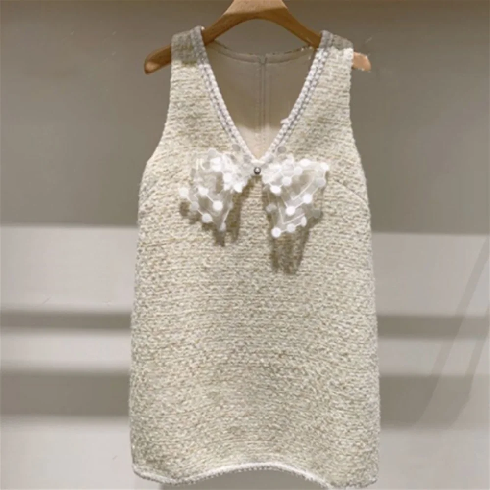 

V-collar sleeveless dress Spring Summer New style knit tank women dress fashion