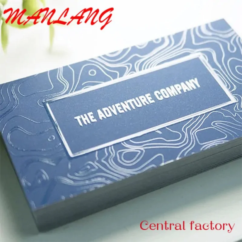 

Custom luxurious both sides full colour printed soft touch cardstock raised spot uv coating business cards