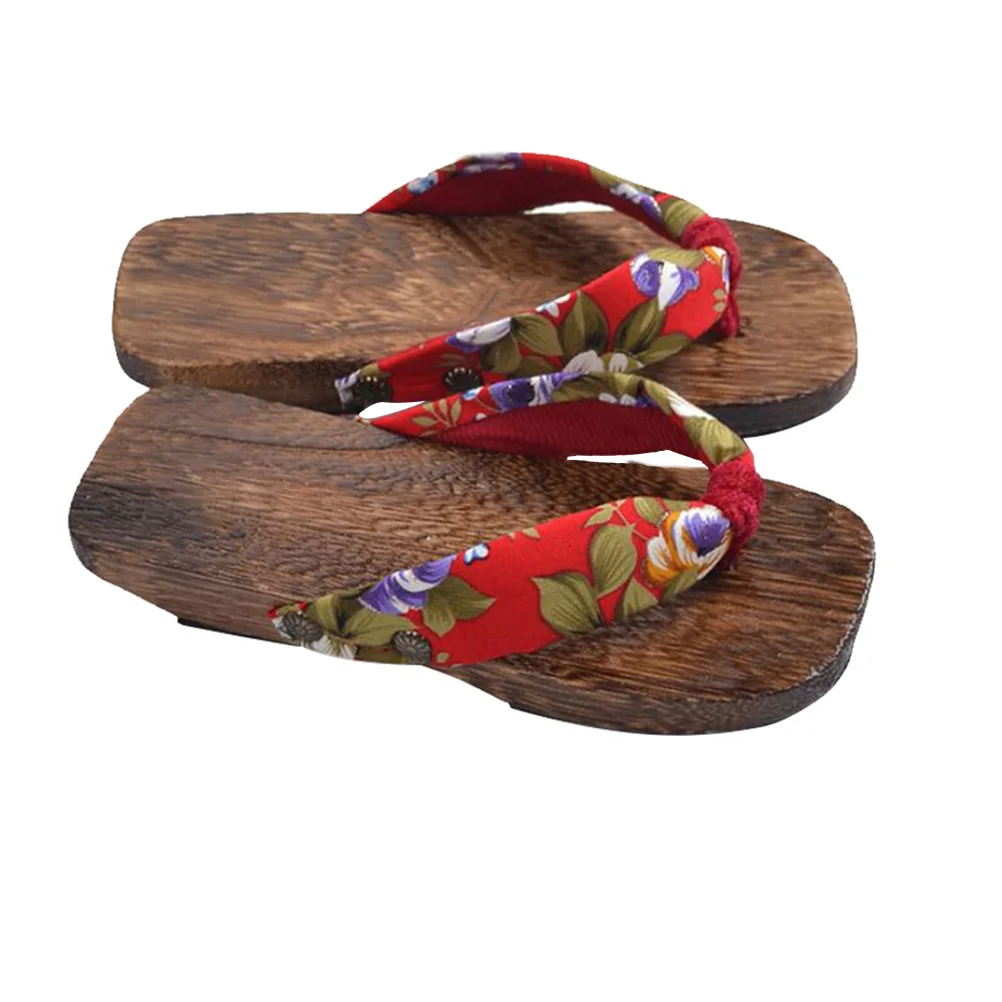 

1pcs Children Clogs Baby Slippers Paulownia Wood Anti-Slip Lightweight Comfortable Red Size 22-34 Kids Fashion Clogs For