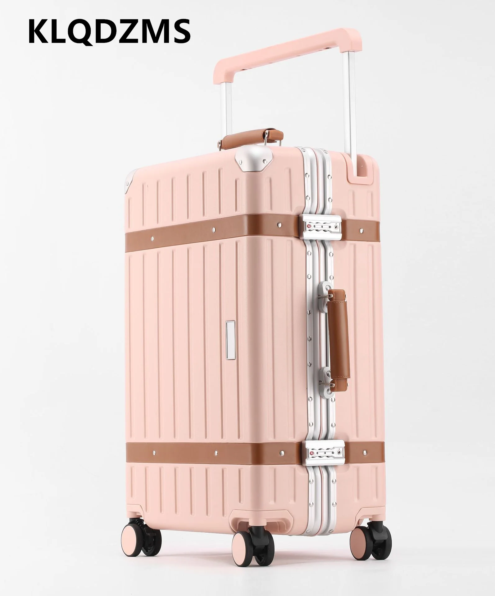 KLQDZMS Travel Luggage High Quality 20 Inch Boarding Box Aluminum Frame Trolley Case 24