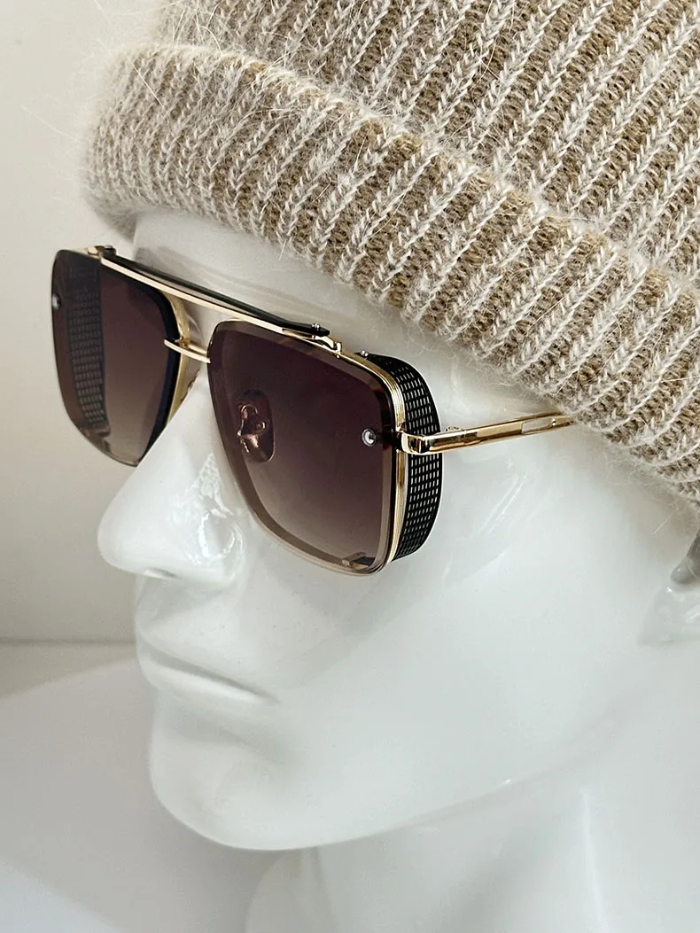 Metall Punk Sonnenbrille Für Männer Vintage Quadratische Mode Gläser 2024 Urlaub Sonnenbrille Frauen Trendy Gafas De Sol Hombre Zonnebril – Detail 14