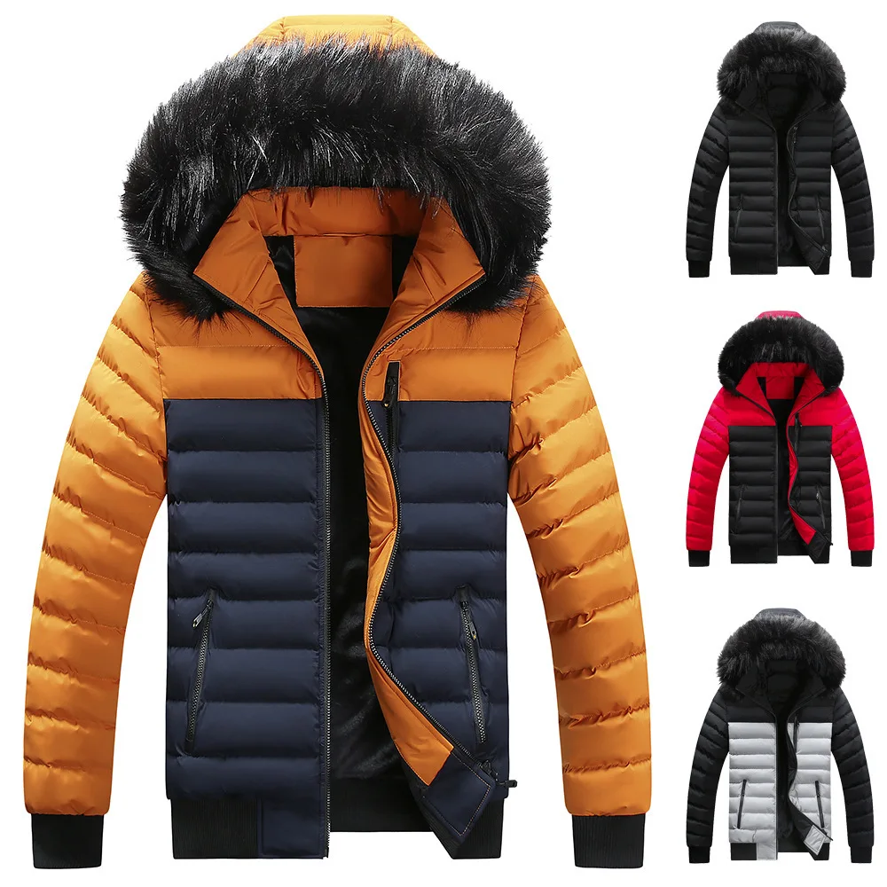 

Autumn and Winter New Thickened Warm Hooded Jacket Trendy Brand Fashionable Winter Clothes Casual Men's Cotton Clothes