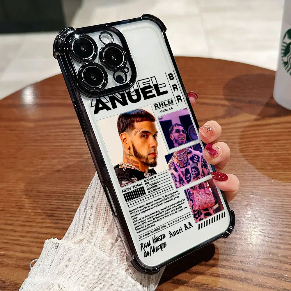 Anuel AA Real Hasta La Muerte Phone Case for iPhone 17E 11 13 15 16 17 Pro Max 14 Plus 17Air 16E 13Pro 12 17Pro Soft Clear Cover