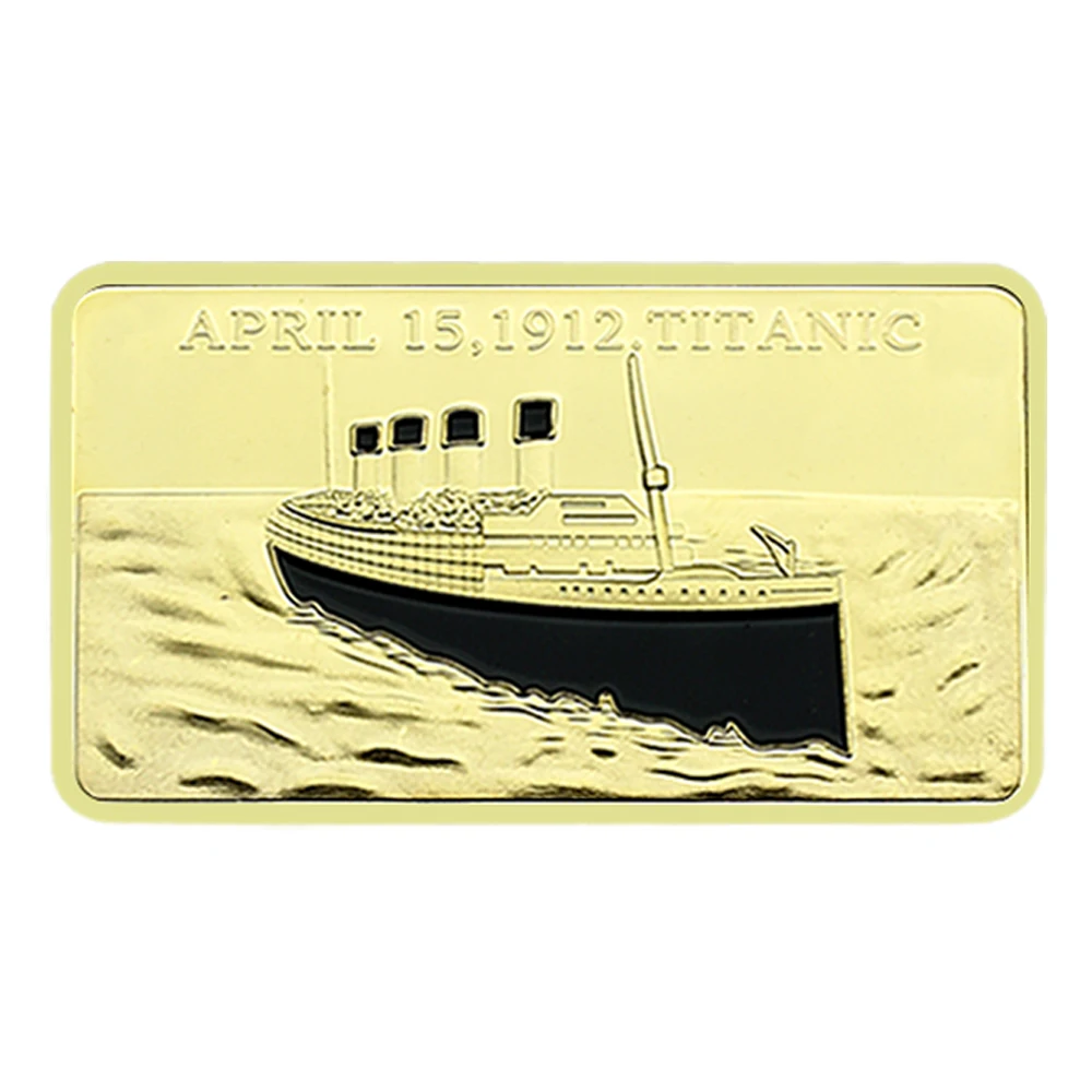 Titanic Gold Bars 1912 RMS Disaster Victims Commemorative Coin Collection Gift