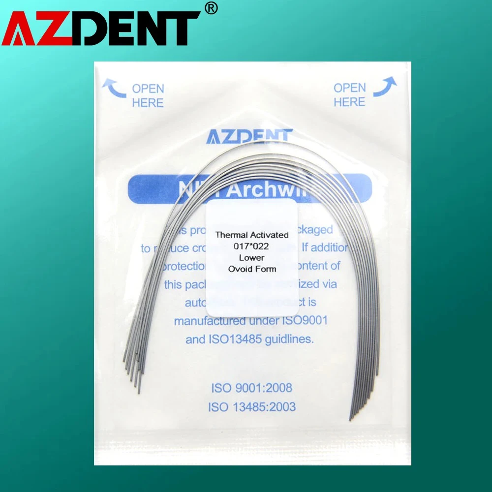 AZDENT Dental Orthodontic Niti Thermal Activated Rectangular Arch Wires Ovoid Form Archwire