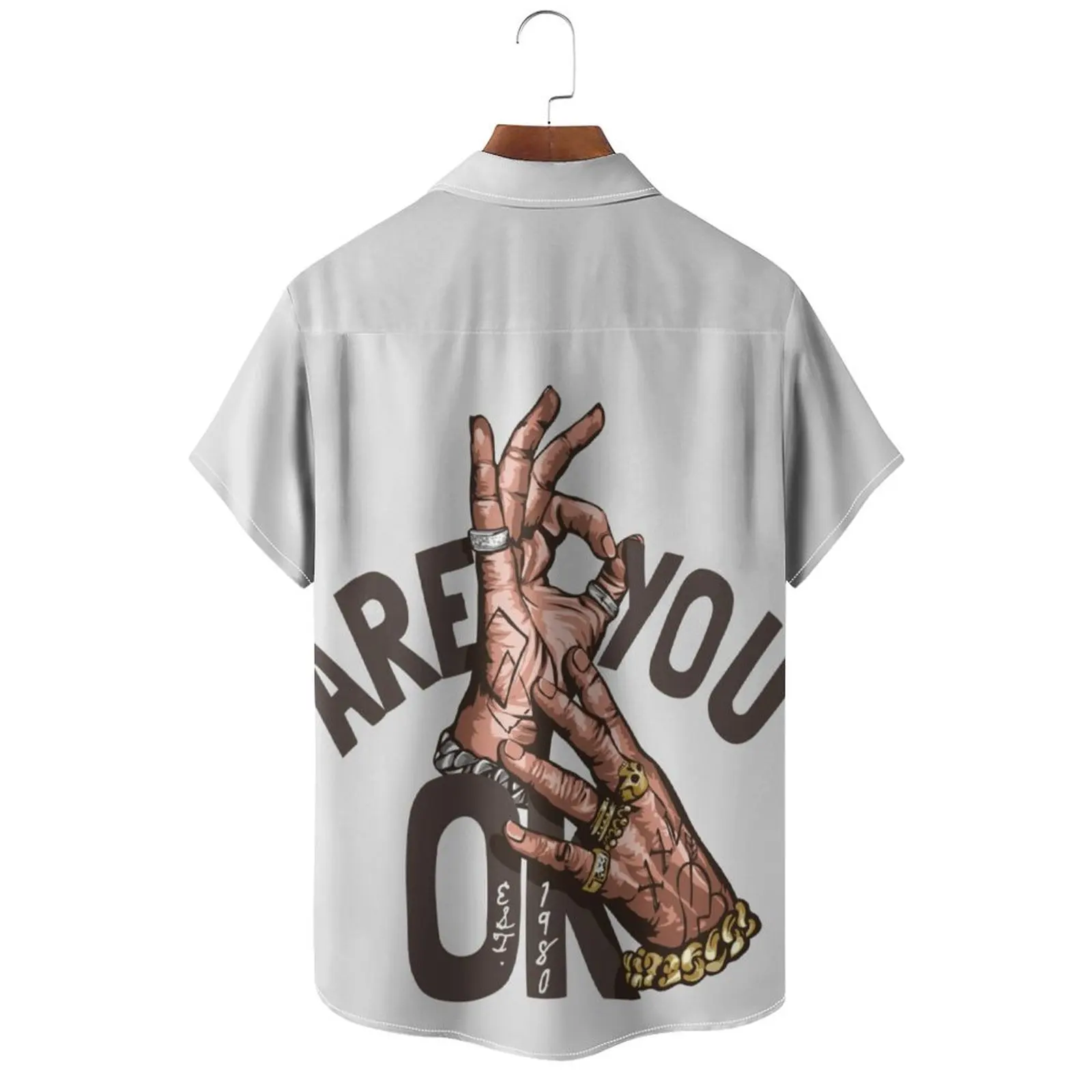 Camiseta de algodón con estampado de Matryoshka, ropa elástica cómoda, camisa de manga corta de calle, moda Unisex