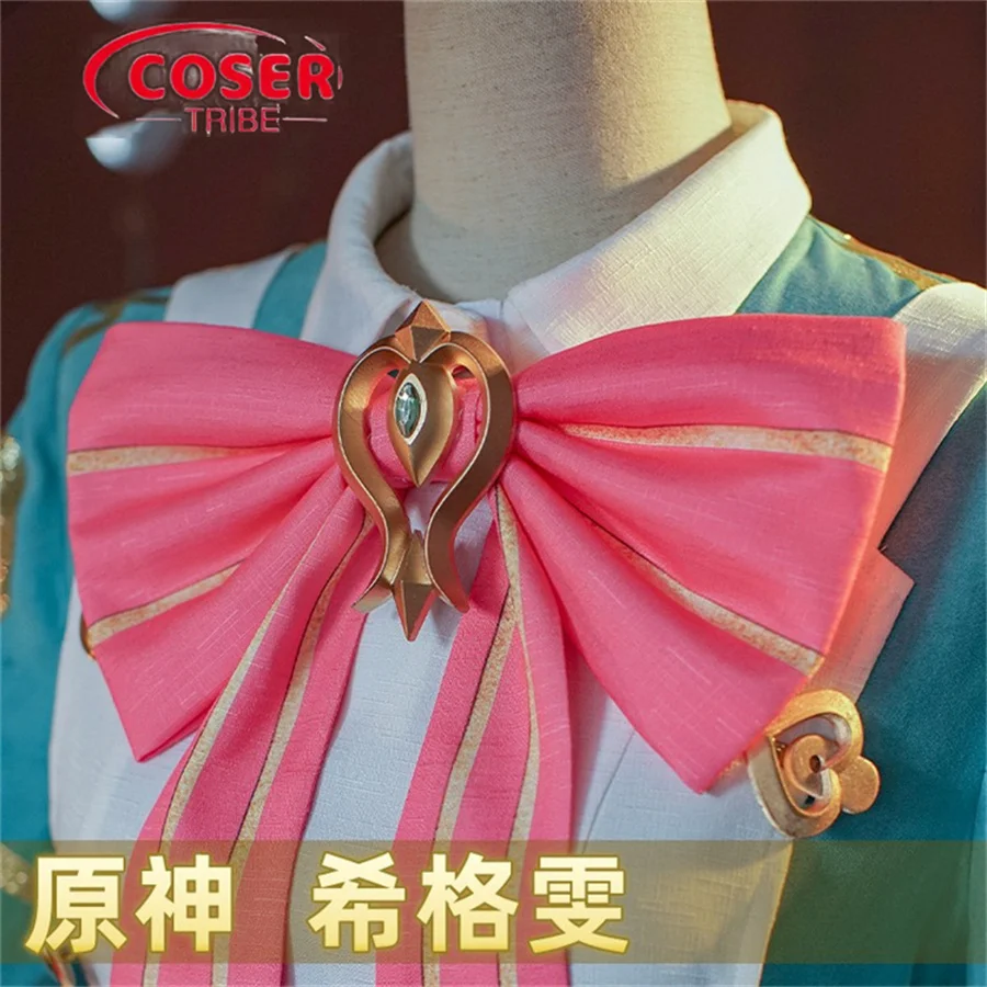 COSER TRIBE Anime Game Genshin Impact Sigewinne  cute Halloween Carnival Role cosPlay Costume Complete Se