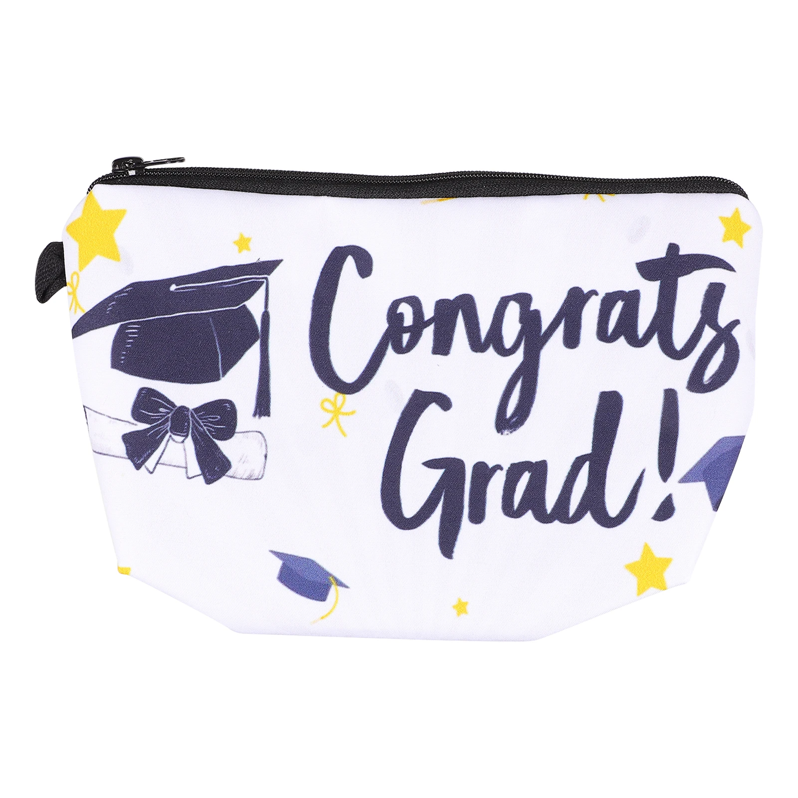 

Practical Travel Lightweight Zipper Closure White Sponge Lining Storage Bag Toiletry Bag For Women Bathrooms Graduation