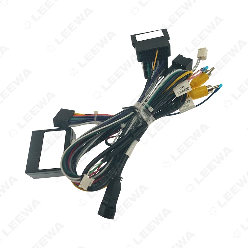 LEEWA Car Audio 16PIN DVD Player Power Calbe USB Adapter With Canbus Box For Geely Bo Yue 2016 Stereo Plug Wiring Harness #C6996