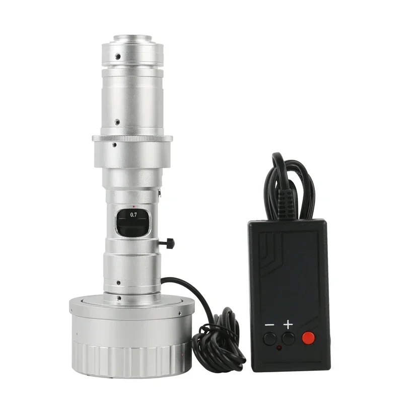 30X-180X Magnification 3D Optical Parfocal Lens Built In Lighting For Microscope Camera Three-dimensional Rotation Observation