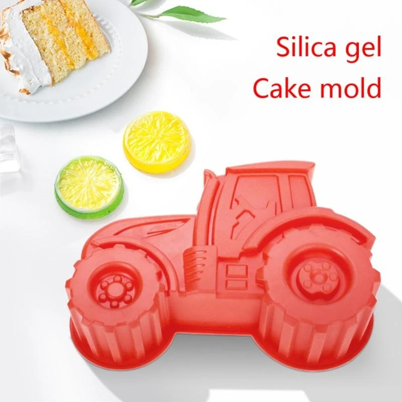 W8EA 3D Fondant Exquisite Tractor Chocolate Candy Mold Polymer Craft DIY Molds Home