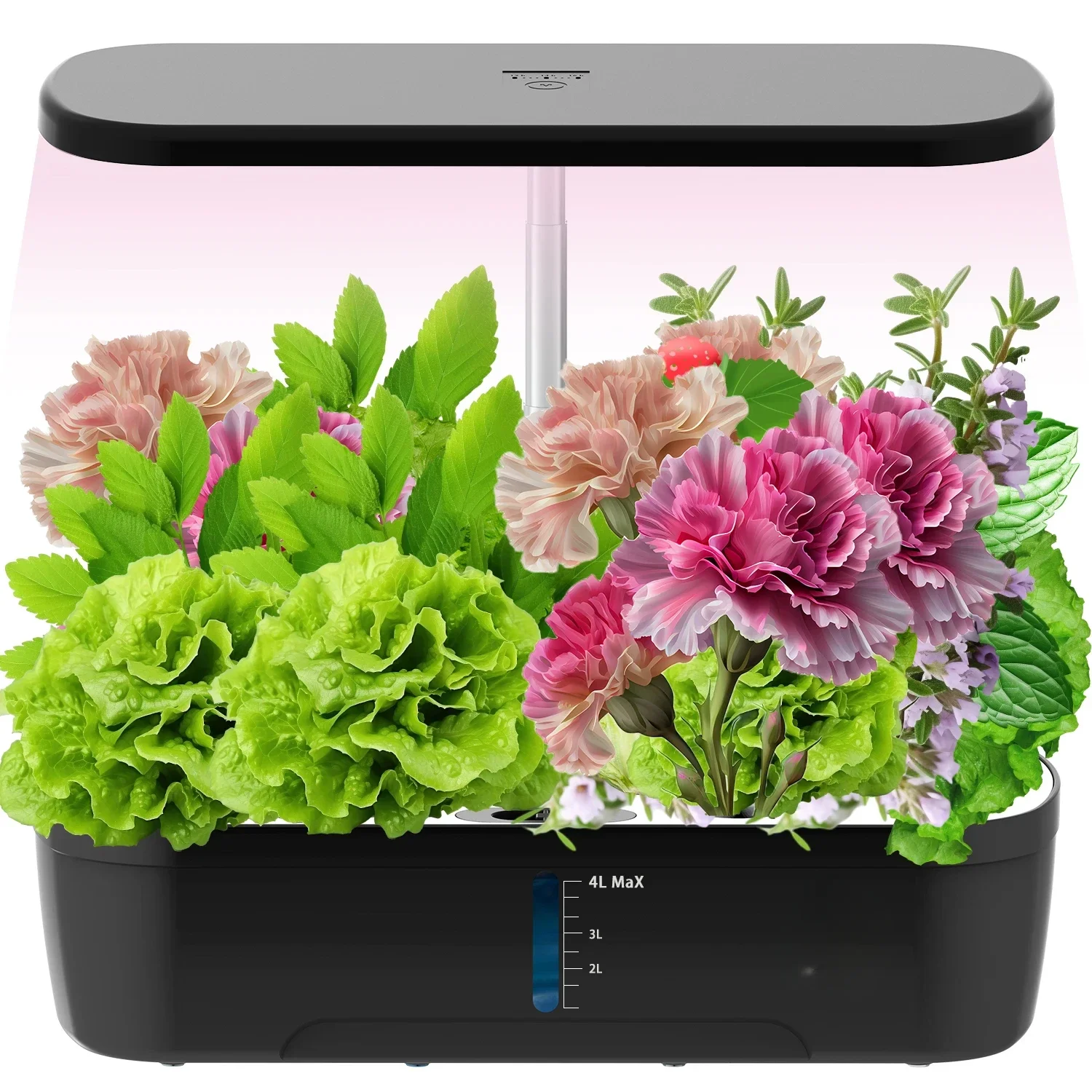 

System Kit,12 Pods Indoor Hydroponic Garden with Smart LED Grow Lights(Adjustable Height)