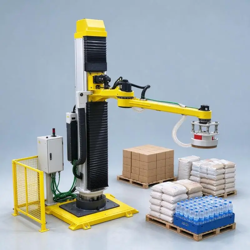 Column Palletizer Smart Column Palletizer Programmable Stacking Pattern Box Palletizing Machine For Industry