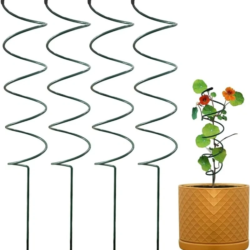 

4Pcs 40cm Spiral Garden Plant Support Stake Climbing Plant Tomato Stakes Gardening Support Tool