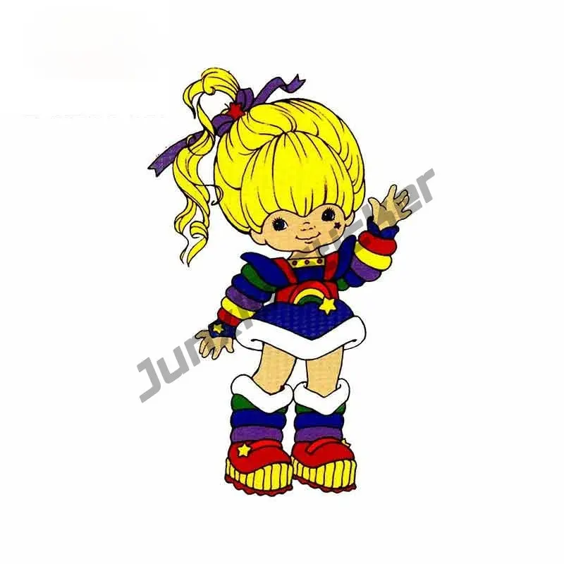 Car Styling Vinyl Funny Stickers for Rainbow Brite Right Arm Up JDM Cartoon Anime Retro Decals wall safe sticker memily new