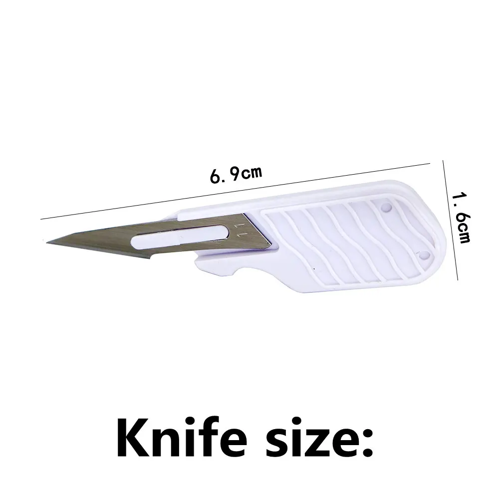 Mini Short Handle No. 10/11/12/15 Scalpel Surgical Sharp Portable Knife Blades For Plant Repair DIY Carving Unpacking Tool