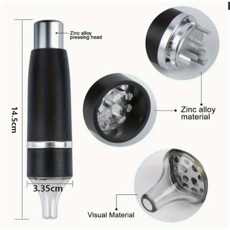 All-In-One Herbal Herb Spice Mill Grass Smoke Grinder Press Fill Cigarette Tobacco Grinder Smoking Accessories Kitchen Gadget
