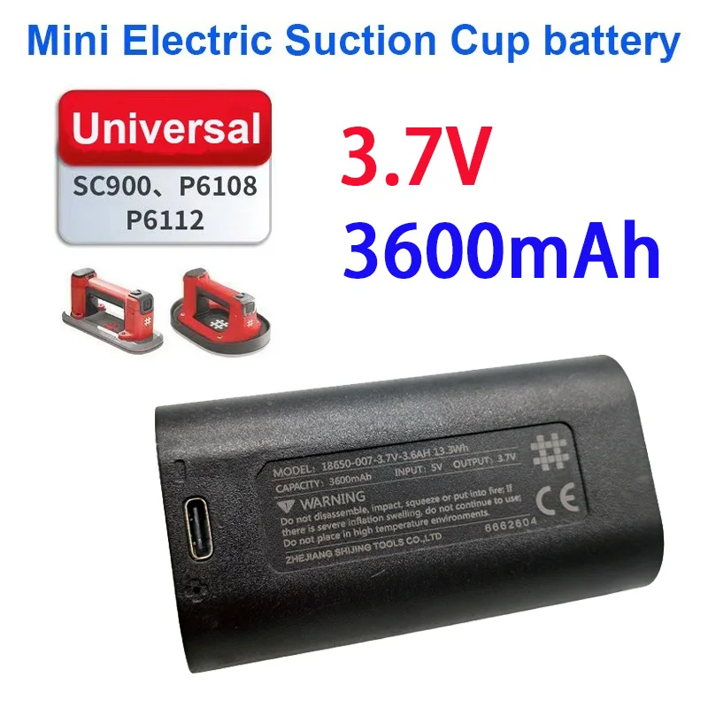 100% Original 3.7V 3600mAh Lithium Battery, Suitable for SC900, P6108, P6112 Mini Electric Suction Cups ✈️✈️