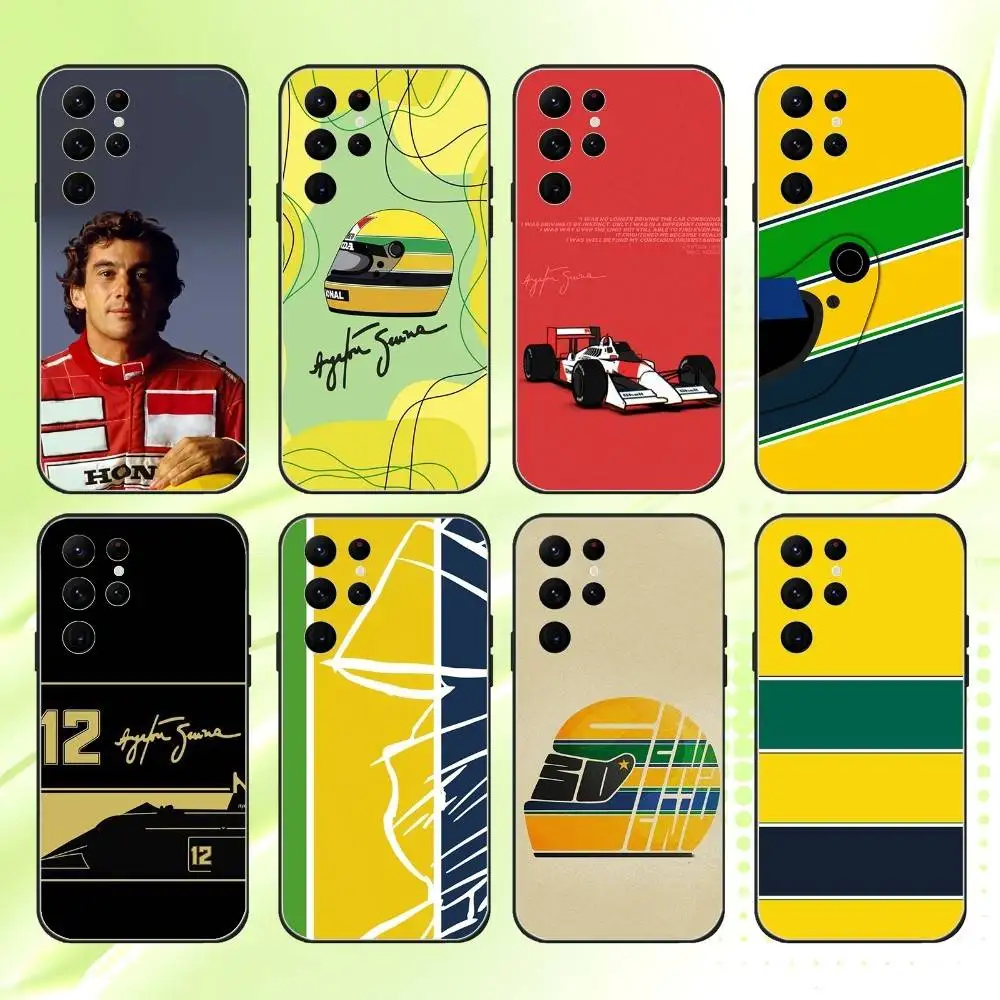 

Formula 1 Racing AyrtonS SennaS Phone Case For Samsung S 25,24,23,22,30,21,10,9,Ultra,Plus,Lite,FE,4,5G Black Soft Case