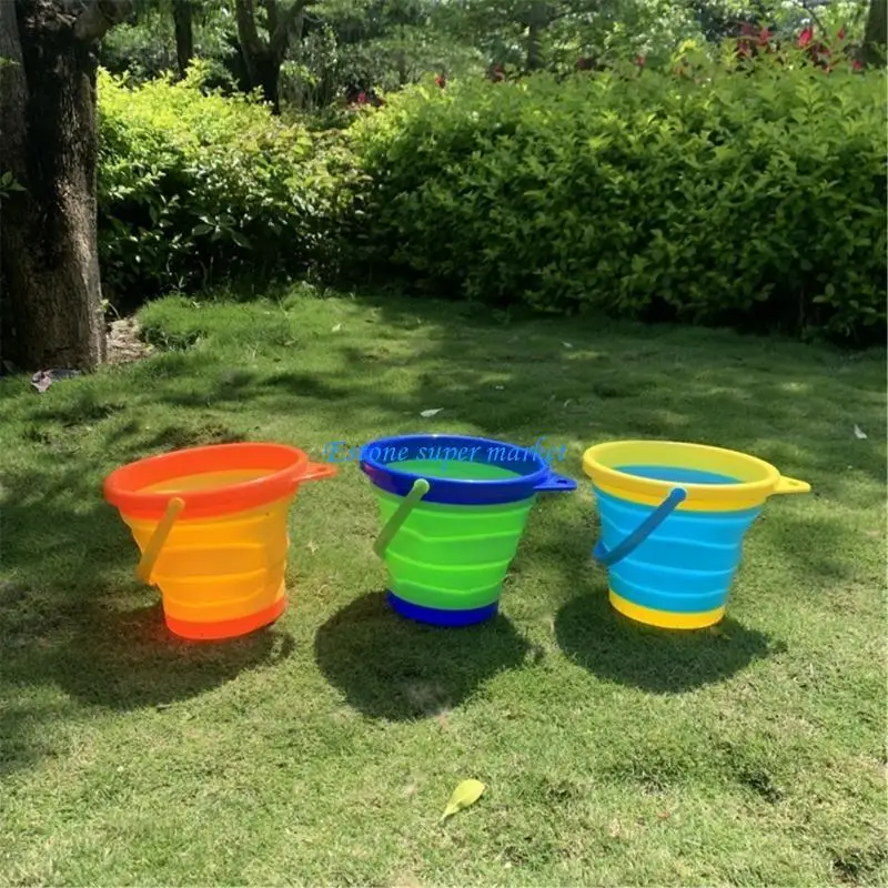 090B 3 Cái/bộ Đồ Chơi Cát Trẻ Có Thể Gập Lại Xô Cào Xẻng Tự Làm Dụng Cụ Chơi Cát Đồ Chơi