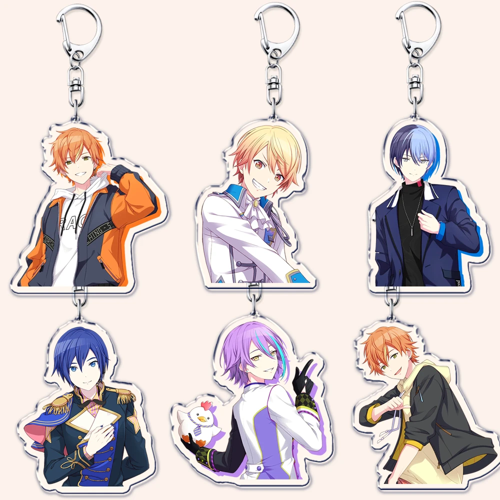 Hot Anime Waifu Girls Boys Keychains VIRTUAL SINGER Wonderlands Showtime Touya Emu Rui Akito Tsukasa Keyring Jewelry Fans Gifts