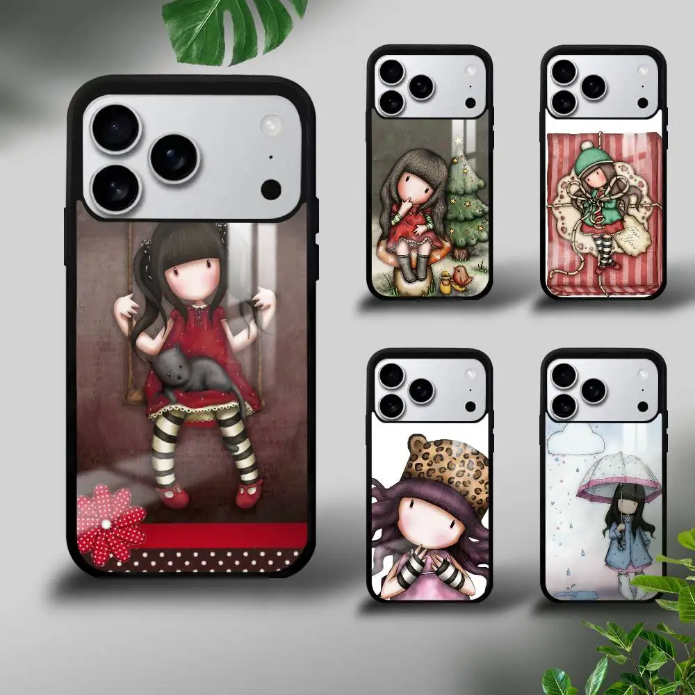 

Cartoon S-Santoro Gorjuss Phone Case For iPhone 17 16 15 14 13 12 11 Pro Xs Max Mini Plus Celulares Hard Funda