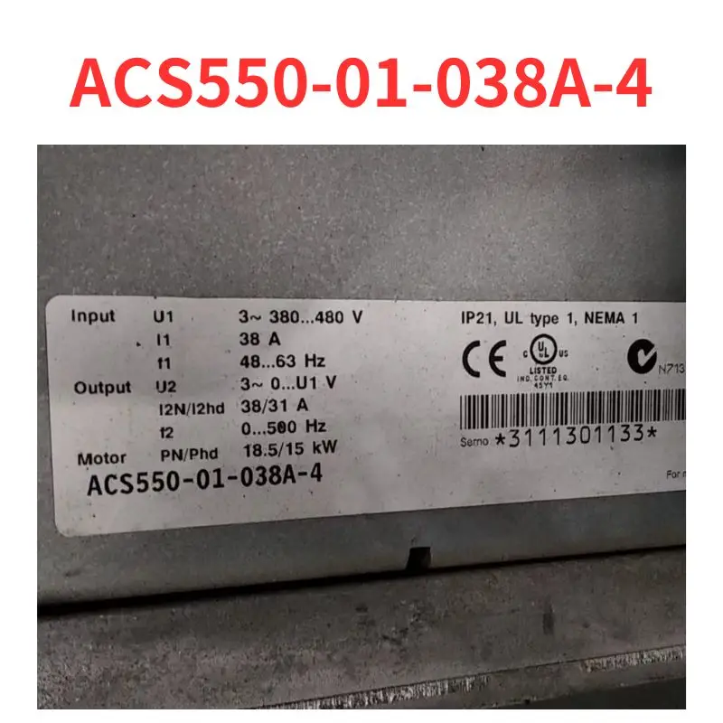 90% new   ACS550-01-038A-4   frequency converter    tested OK